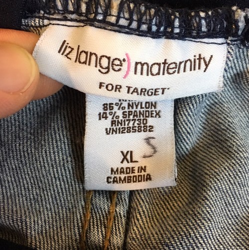 Liz Lange Maternity Blue Jean Shorts Target Size XL, 39 Waist Stretch Casual