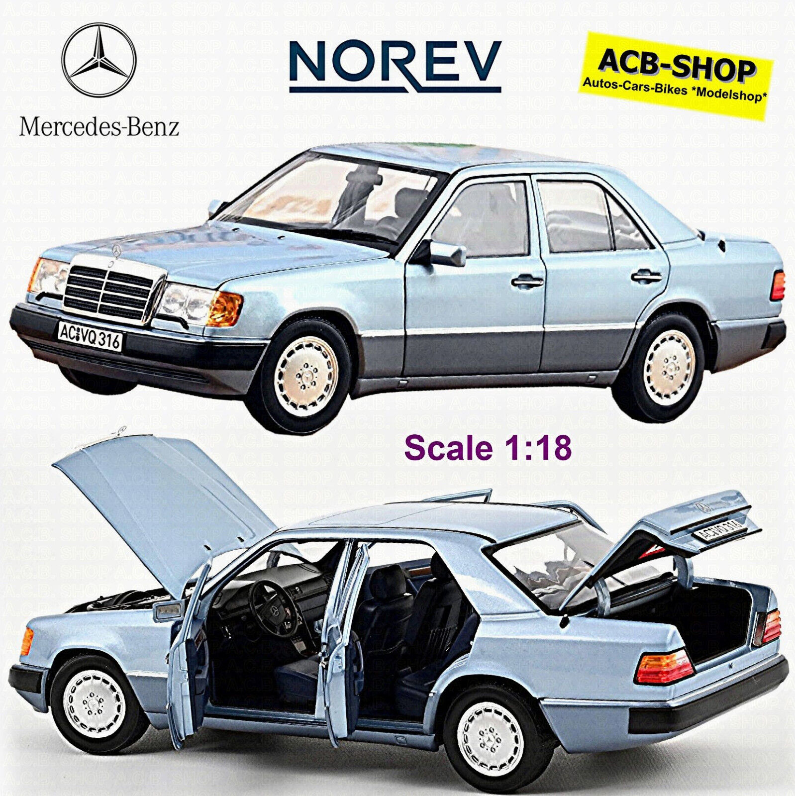 norev 1/18 Mercedes Benz 230E W124 Saloon 1989-1993 ライト norev 1/18 Mercedes Benz 230E W124 Saloon 1989-1993 ライト