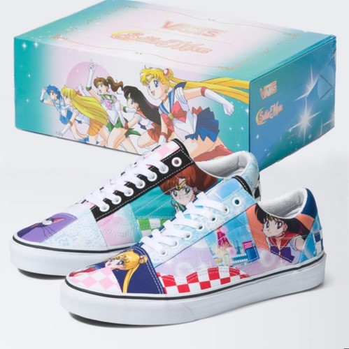 

Vans X Sailor Moon Womens Old Skool Patch Work Shoes Кроссовки - VN0005U7448, Multicolor, Old Skool