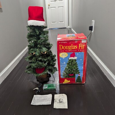 Douglas Fir The Talking Tree Animated Motion Activated Christmas Tree 2 Feet