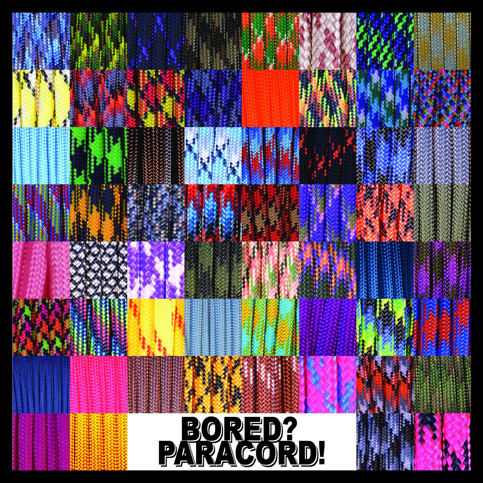 550 Paracord Rope Commercial Type III - 60 Colors and Patterns! - 25 50 100 feet