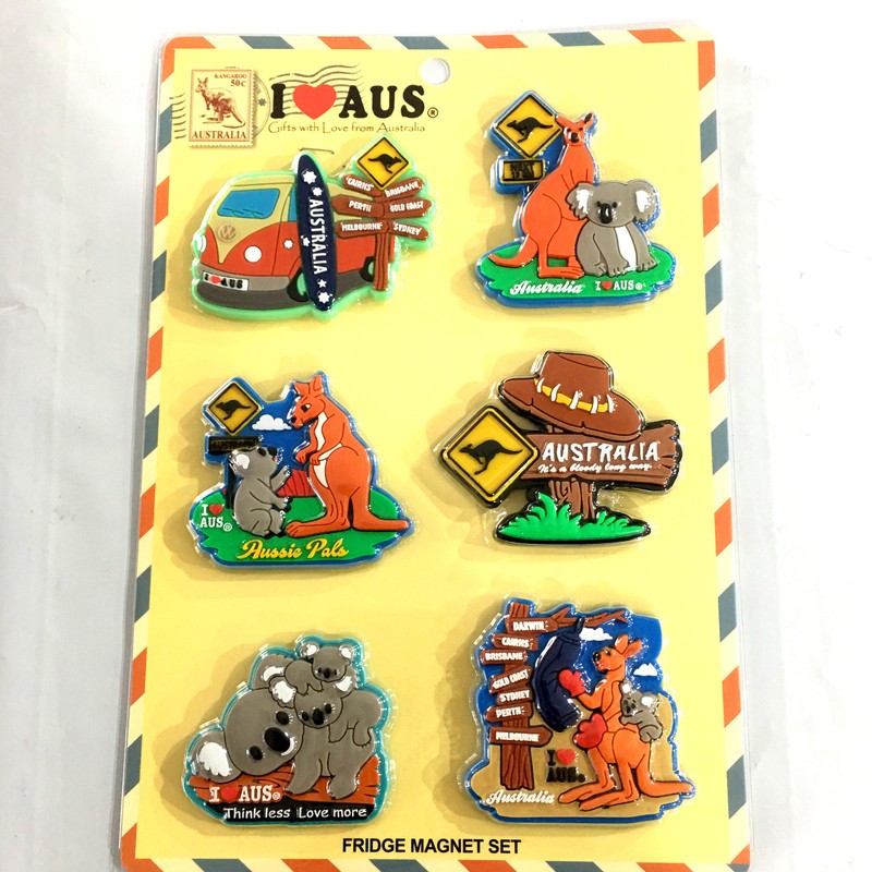 12pc Australian Souvenir Rubber Fridge Magnet Cute Ass Design Koala