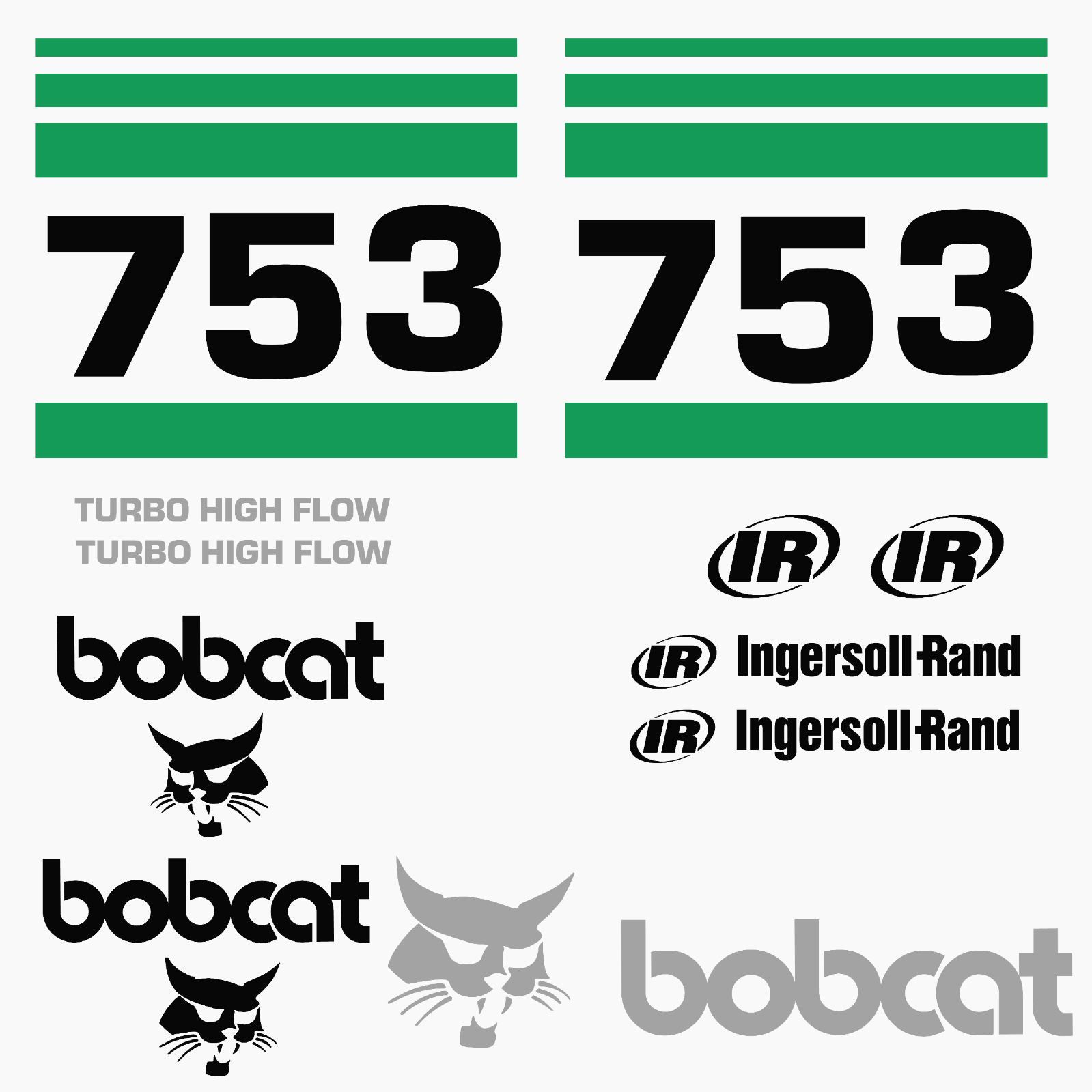 Fits Bobcat 753 Decals Stickers kit Repro Aftermarket Decal kit  Premium Vinyl