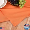 MEANMOY 2 Pack Orange 210 GSM Water and Stain Resistant Rectangle Tablecloth - Solid 60 x 84 Inch Rectangular Table Cloth in Wrinkle Free Washable Polyester for Wedding, Party, Banquet (2 Pcs)