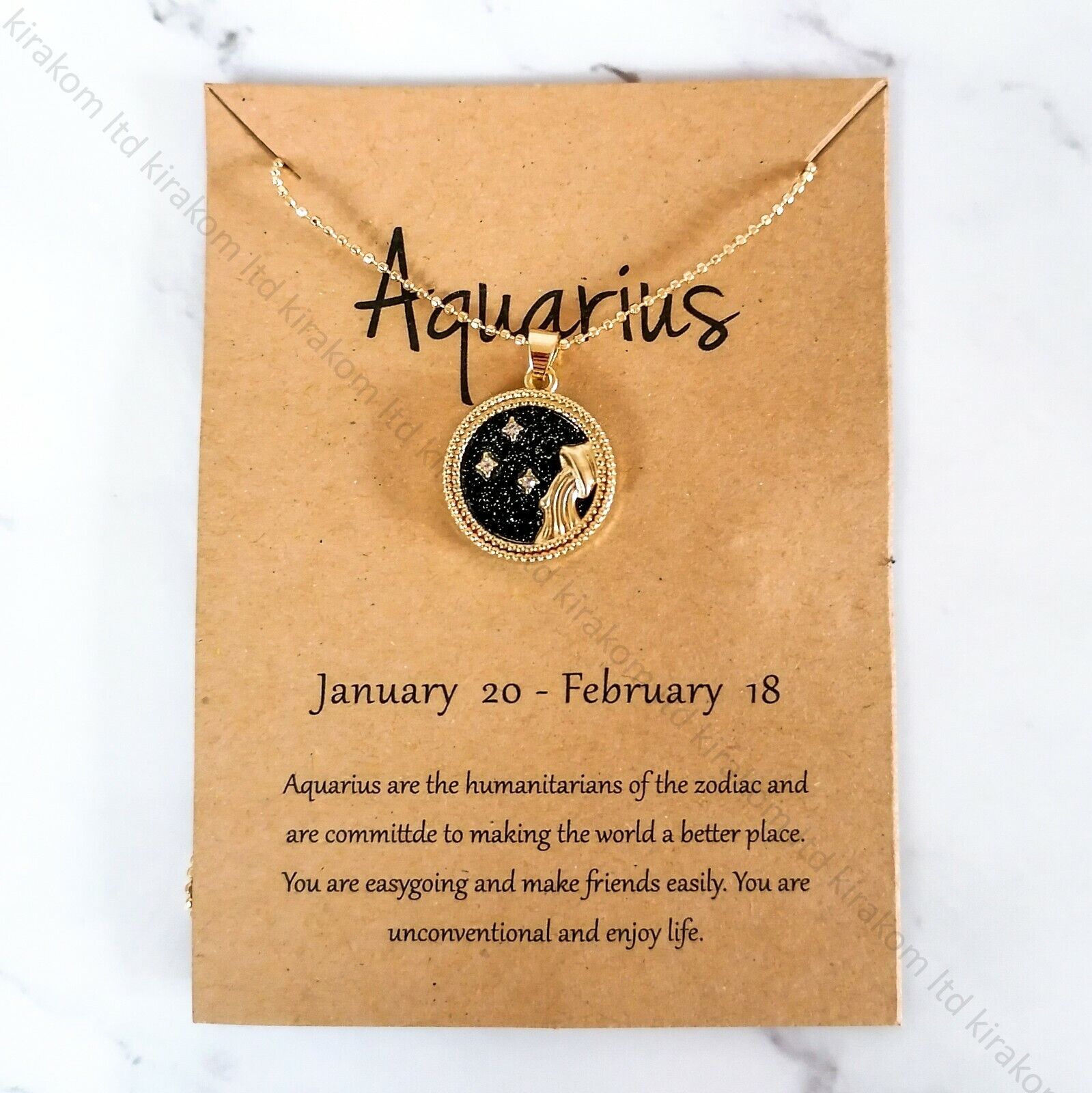 Astrology Zodiac Necklace Card Jewellery Star Sign Constellation Horoscope Gift