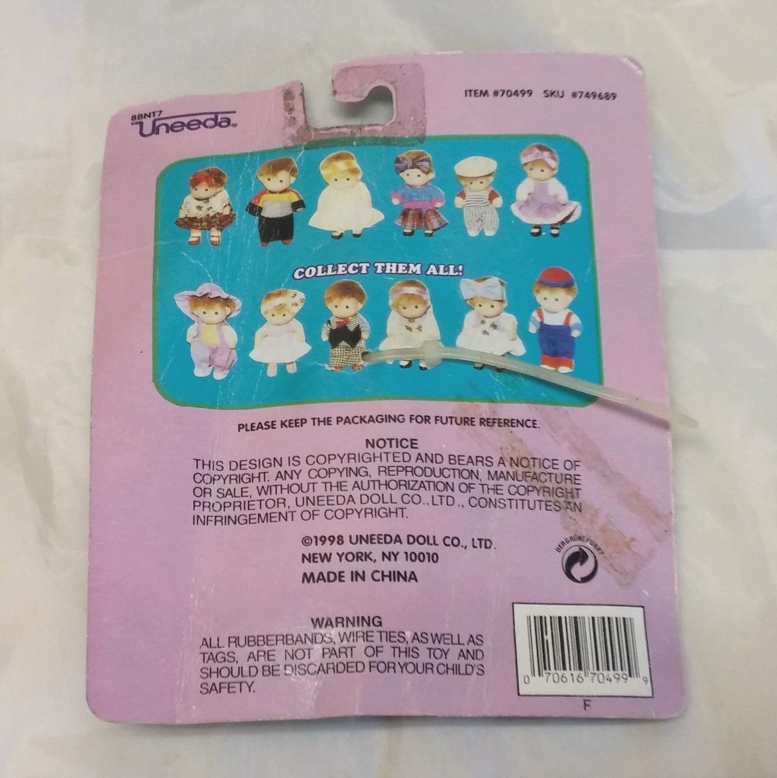 VINTAGE 1998 UNEEDA L'IL BUMPKINS HAPPY LITTLE PEOPLE BOY DOLL #70499