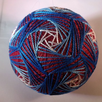 Japanese Temari Ball Pentigan  Pink and Blue Shop closed & can't ship till 9/1/