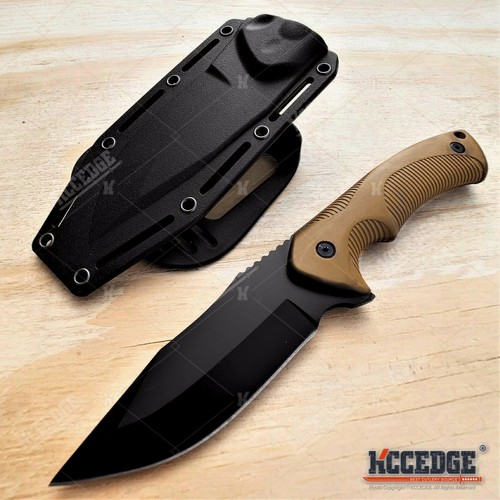 9" Survival Knife FIXED BLADE KNIFE w/ Kydex Sheath Full Tang 3 Styles 3 Colors