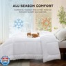Bedsure Comforter Duvet Insert - Quilted Comforters Queen Size, All Season Duvet, Down Alternative Bedding, with 8 Tabs, Gifts for Women/Men, White, Queen 88 x 88 Inches