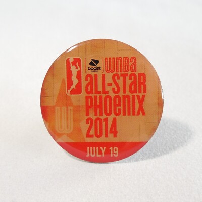 WNBA Basketball All Star Phoenix 2014 Boost Mobile Lapel Pin Pinback 