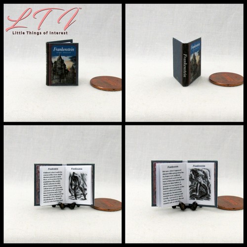 VICTORIAN CLASSICS (3) HORROR 1:12 Scale Miniature Readable Illustrated Books
