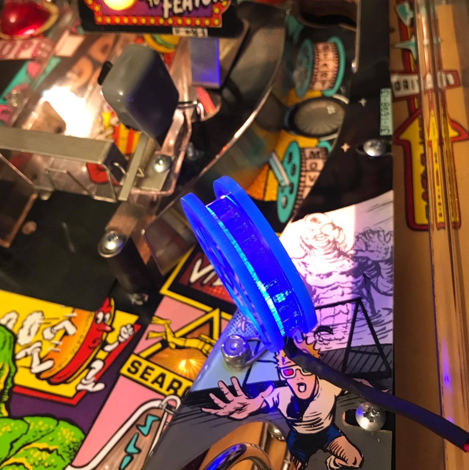 Creature From the Black Lagoon CFTBL Pinball Machine MOVIE REEL LED mod (bally)