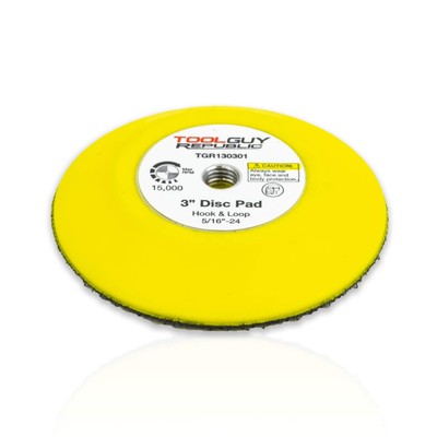 3'' Hook and Loop Sanding Backup Pad 5/16-24 Female Thread TGR130301 (1 Pack)