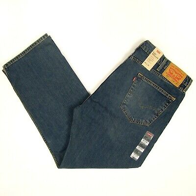 

Джинсы Levis 505 New Mens Size 40 x 30 RINSE DARK BLUE Regular Fit Levis NWT, Синий, Levi's 505