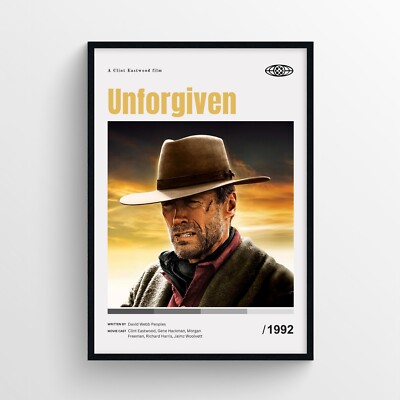 Unforgiven Movie Poster Print, Wall Art - Unframed