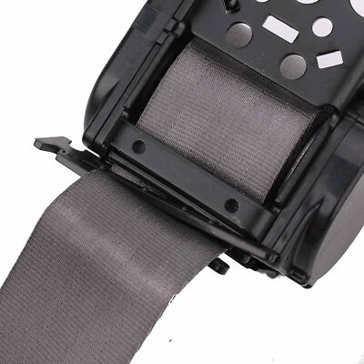 2Set Retractable 3 Point Safety Seat Belt Strap Car Vehicle Adjustable Belt Gray