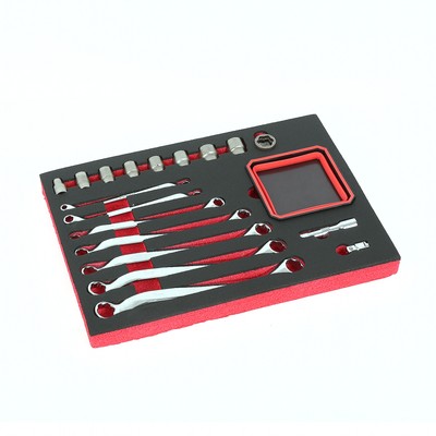 Bolt Extractor Offset Wrench & Socket Set, 19pcs Box End Nut & Bolt Remover Kit