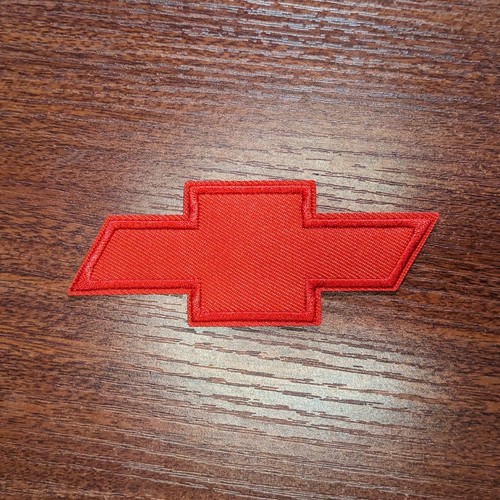 Chevy Red Patch Chevrolet Cars Trucks General Motors Embroidered Iron On 1.5x4"