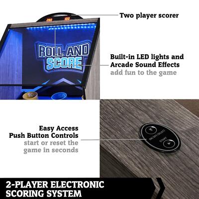 Classic Hall Of Games 9 Ft Roll And Score Game LED Lights And Electronic Scorer