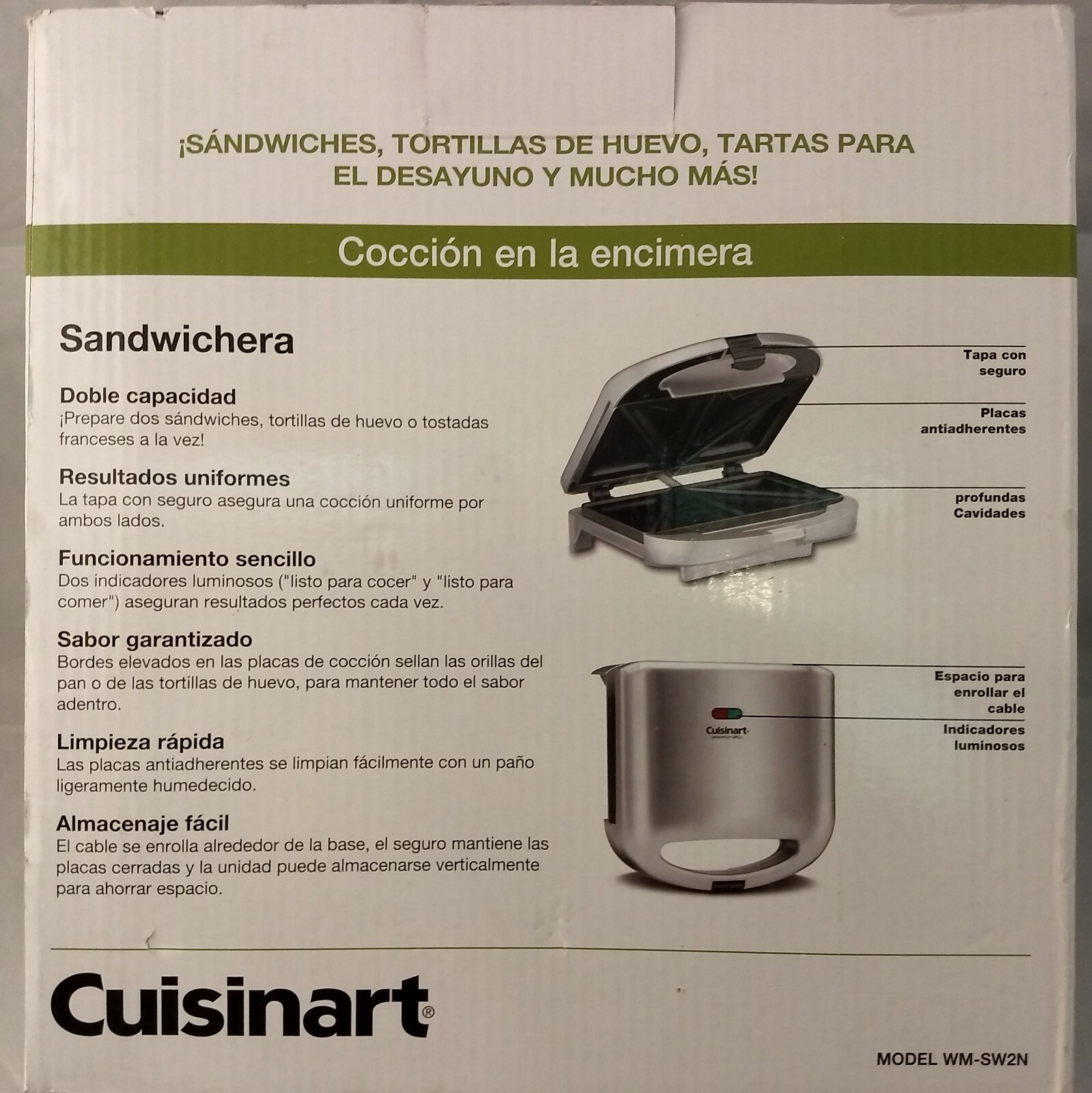 Cuisinart Sandwich Grill - Countertop Cooking WM-SW2N