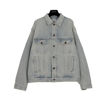 Balenciaga Eiffel Tower Patch Denim Jacket 606174 40