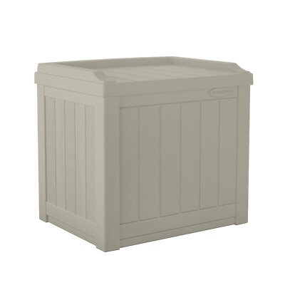 Suncast Outdoor 22-Gal Resin Deck Box,Patio or Back Yard,Light Taupe - Free Ship