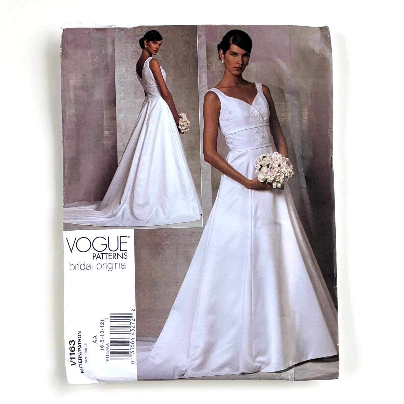 Vogue Patterns Bridal Original V1163 Wedding Gown Dress Size AA 6 8 10 12 Uncut | eBay Vogue Patterns Bridal Original V1163 Wedding Gown Dress Size AA 6 8 10 12 Uncut | eBay