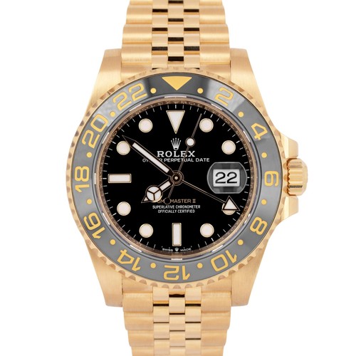 Q  MINT 2023 PAPERS Rolex GMT-Master II Black 18K Gold JUBILEE