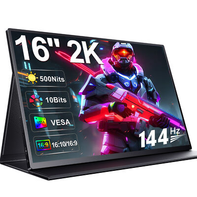 144Hz 2K Portable Monitor Frameless IPS Eye Care Second Monitor For Game Console