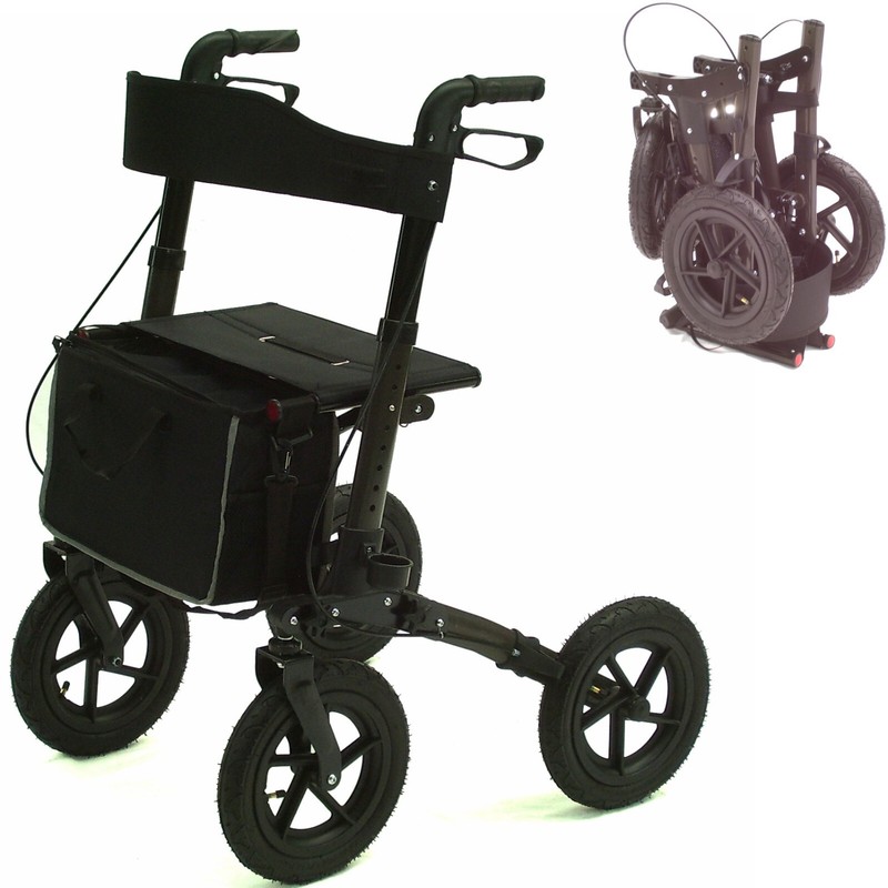 Alu Rollator Klappbar Outdoor Leichtgewichtsrollator Gehhilfe Laufhilfe