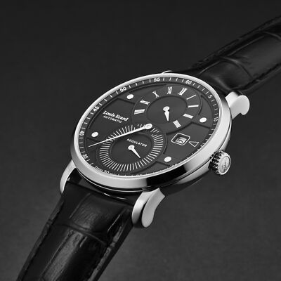 Pre-owned Louis Erard Louiserard Excellence, M, Strp, Blk Regltr-d,s/s-b,m A