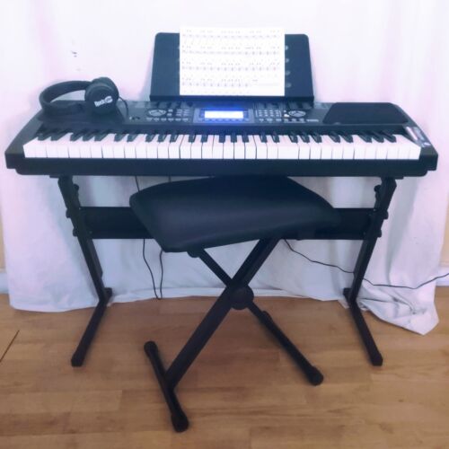 RockJam RJ561 61-Key Electronic Keyboard, Stand, Headphones, Powercord Bench ! RockJam RJ561 61-Key Electronic Keyboard, Stand, Headphones, Powercord Bench !