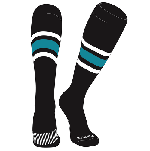 Striped OTC Baseball, Softball, Football Socks (B) Black