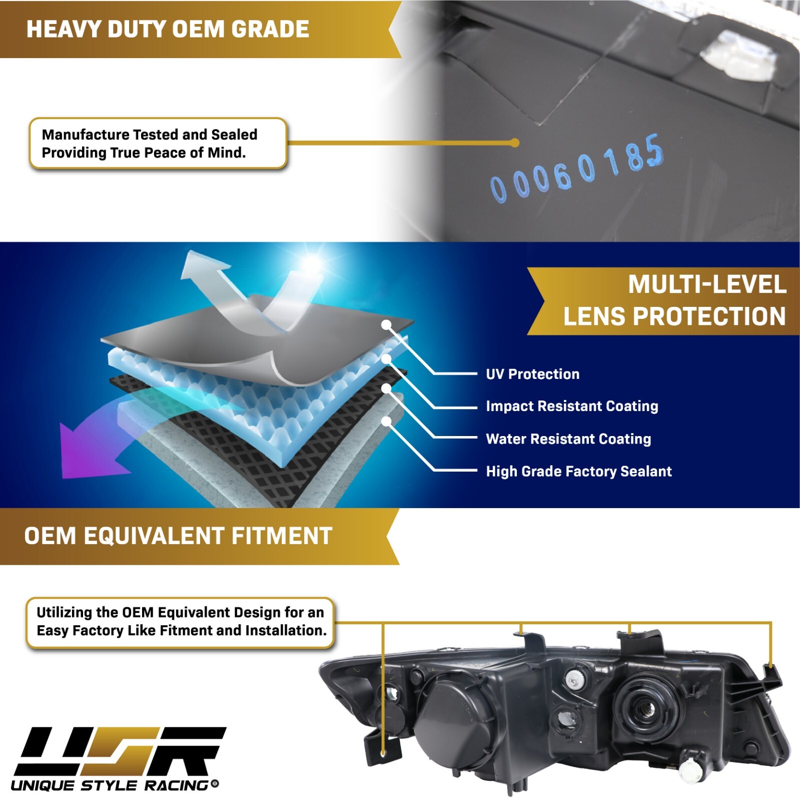 DEPO Euro R CL7 JDM Headlights Blue / Clear Lens Fit 2006-2008 Acura TSX