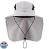 Home Prefer UPF 50+ Wide Brim Sun Hat with Neck Flap for Men Women UV Protection Bucket Hat for Fishing Gardening Hiking Beach Safari Light Grey