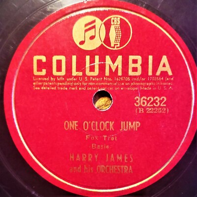 Harry James And His Orch |   One O'Clock Jump / Two O'Clock Jump | Columbia 1941