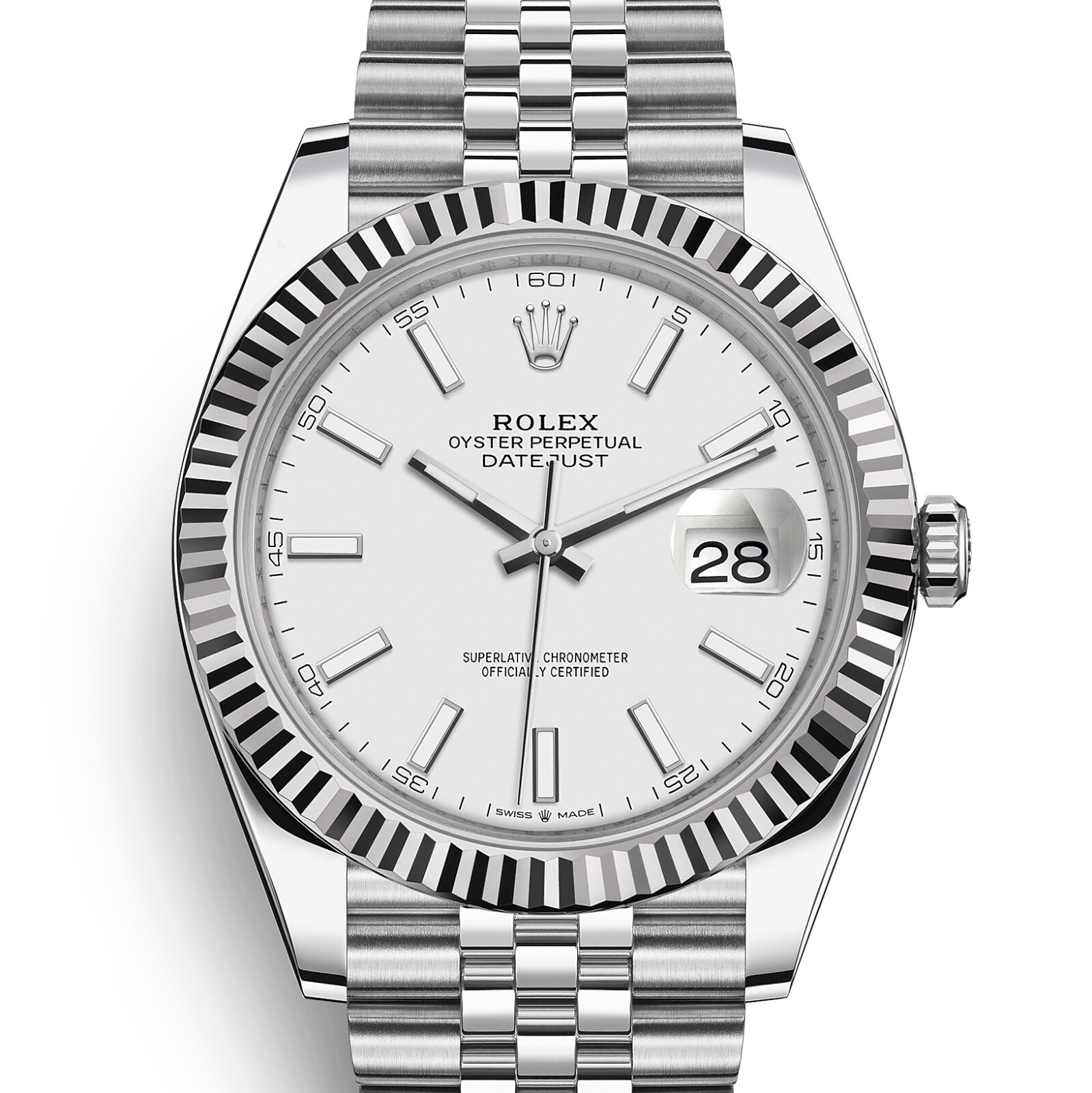 Pre-owned Rolex Datejust 41 Mm 126334 White Jubilee Unworn 2024