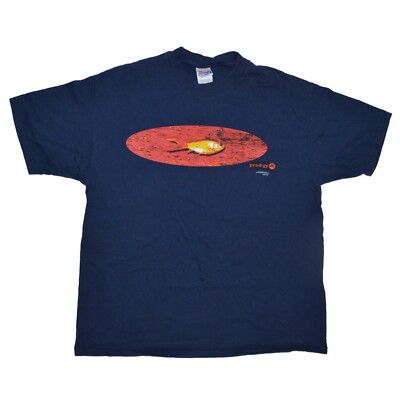 Vintage Prodigy T Shirt size XL Blue 1997 Fat of the Land BREATHE Goldfish Tee