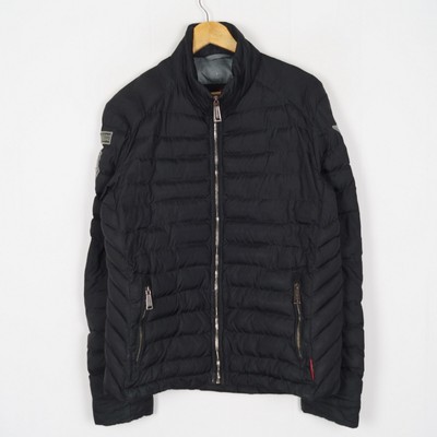 DSQUARED2 Women's Quilted Jacket Size L Black Down Fill Full Zip Pockets s12763
