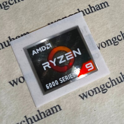 AMD RYZEN 9 6000 series sticker 17mm x 20mm #202407281623