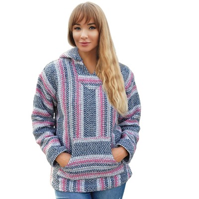 Baja Twilight Blue Hooded Pullover Patch Pocket Pullover