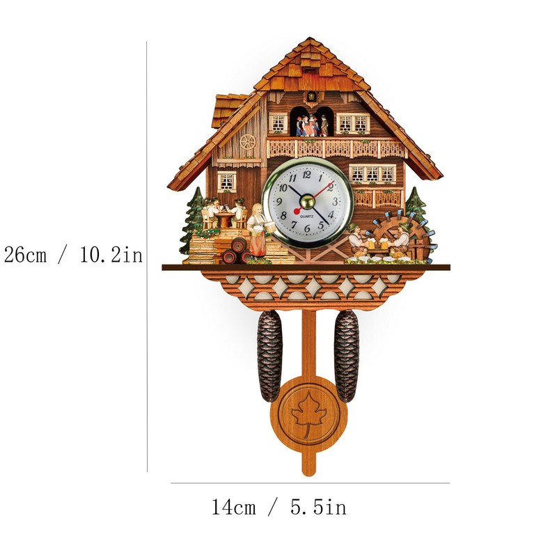 Black-Forest Cuckoo Clock Cuckoo Wall Clock With Moving Train Home Decor Clock