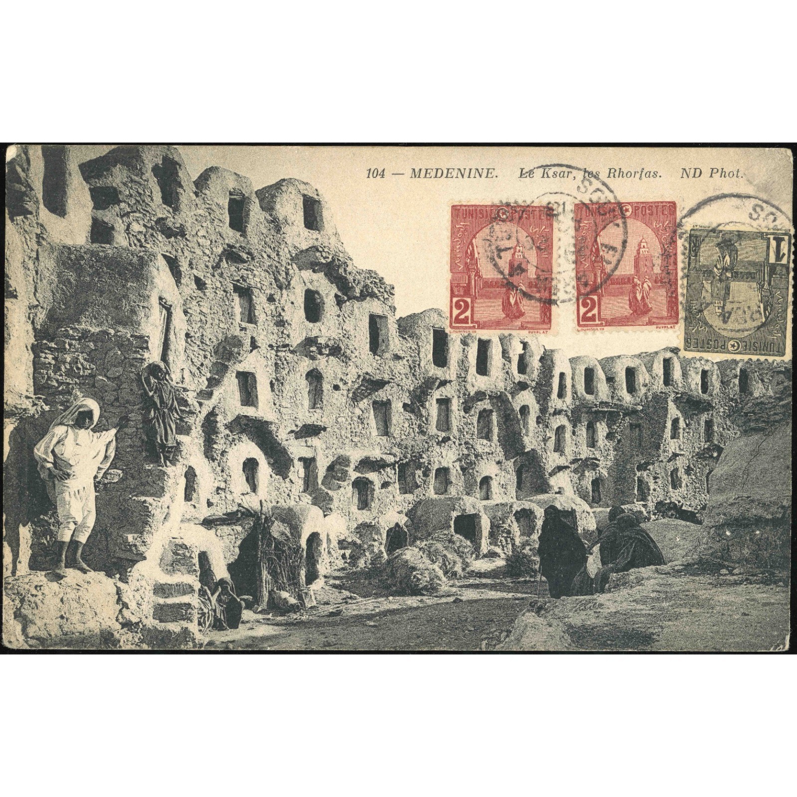 Medenine (Tunisia) — Berber granaries (ghorfas), period: April 1913