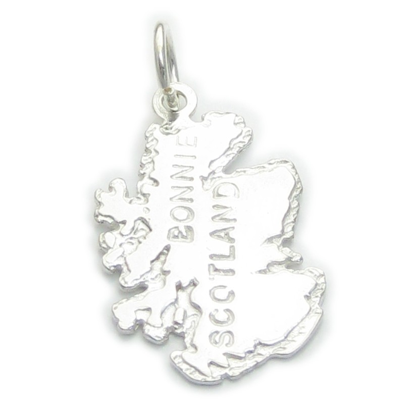 Breloque En Argent Sterling Bonnie Scotland .925 X 1 Charmes De Cartes Ã©Cossaise
