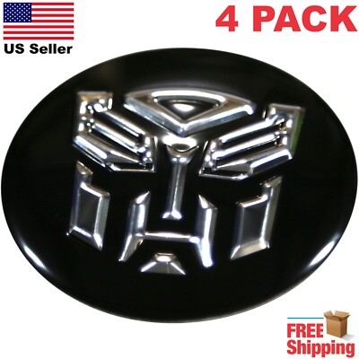 4x TRANSFORMERS Optimus Prime Center Cap Sticker Decal 2.55''