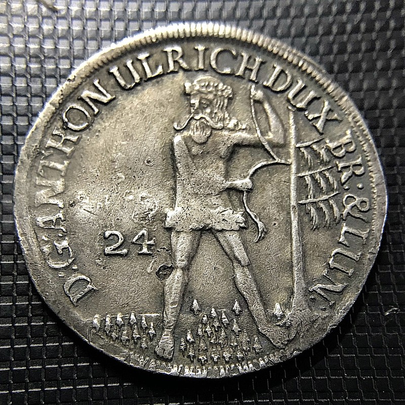 24 Mariengroschen 1705 Anthon Ulrich Variante Rare 