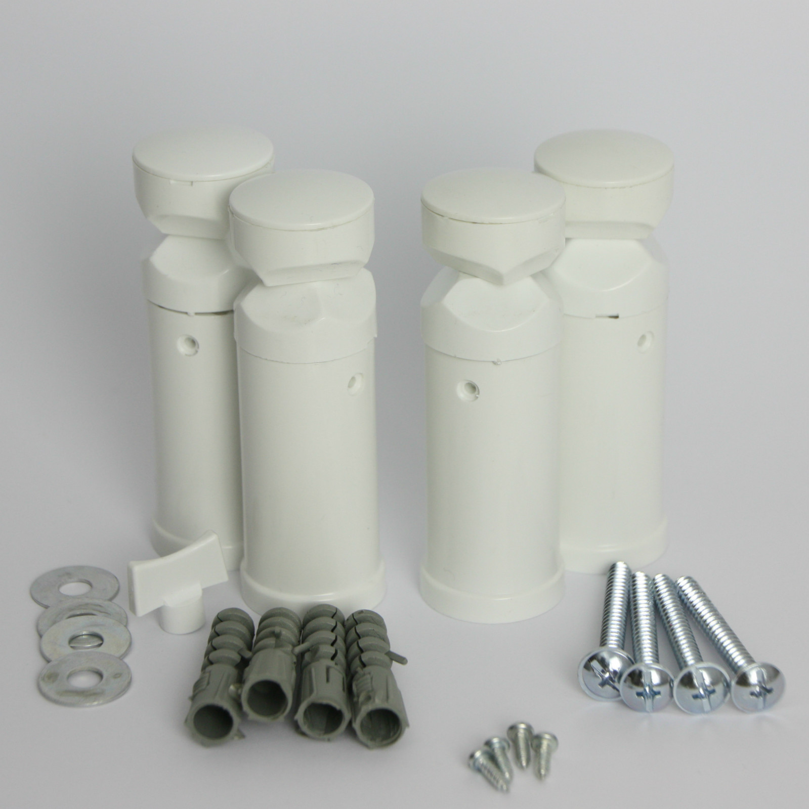 UNIVERSAL Brackets for Towel Rail Radiators Flat/Curved White & Chrome