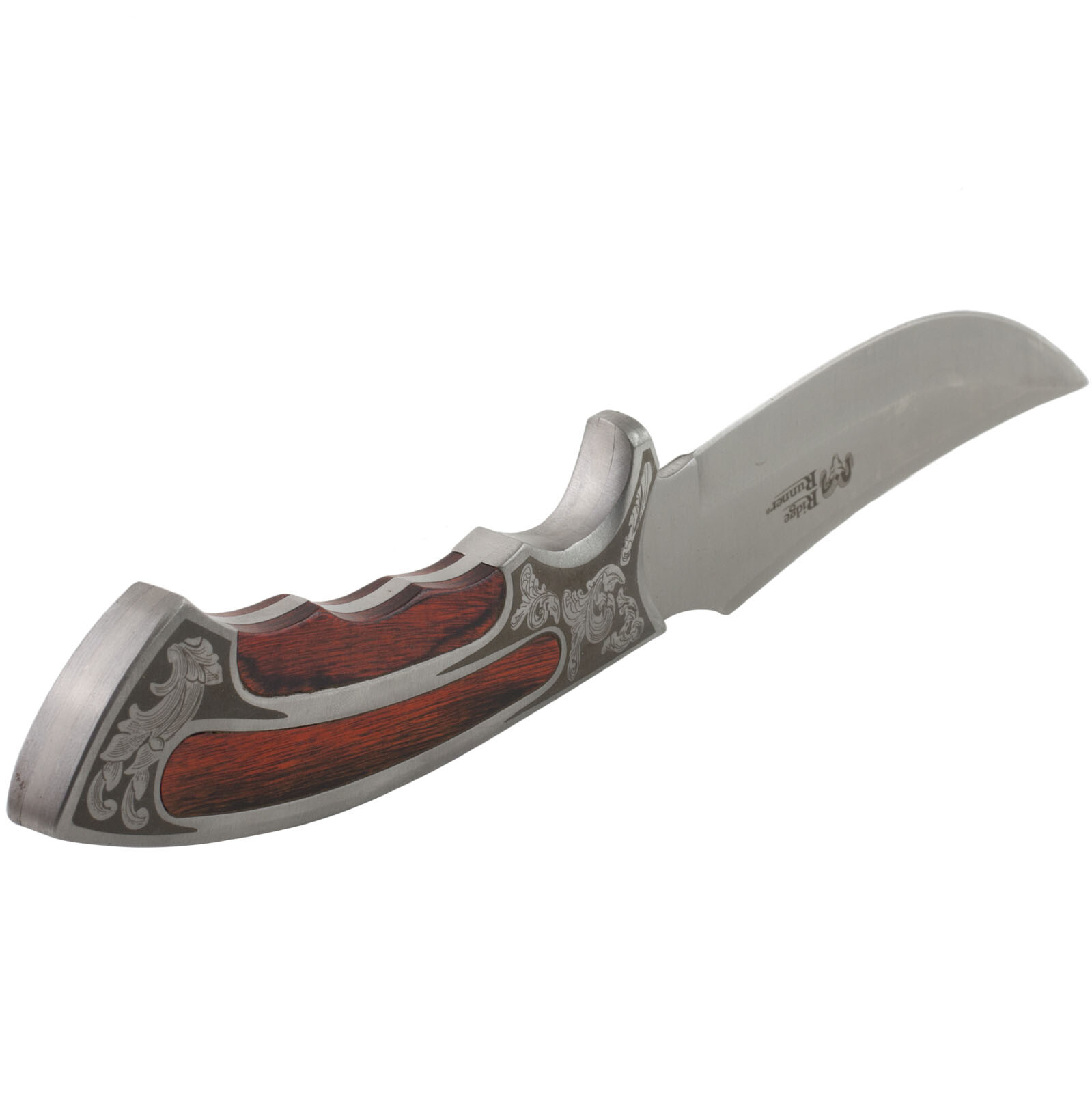Ridge Runner Scrollwork Executive Wood Inlays Bowie Hunting Knife RR496