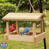 STARSWR Bird Feeders for Outside Hanging, Wild Bird Feeder House for Cardinals Finches Wooden Bluebird Feeder Mealworm Feeder Outdoor Wood Platform Bird House Feeder