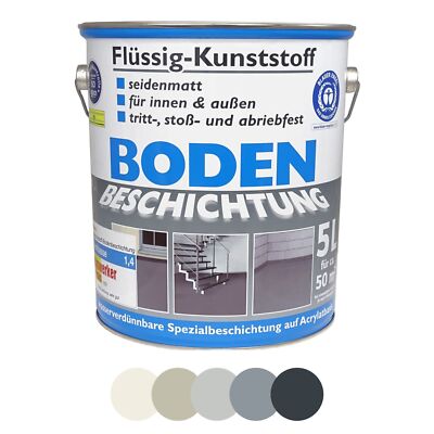 Bodenbeschichtung Flüssig-Kunststoff Wilckens Innen und Außen 5L (4,90€/1l)